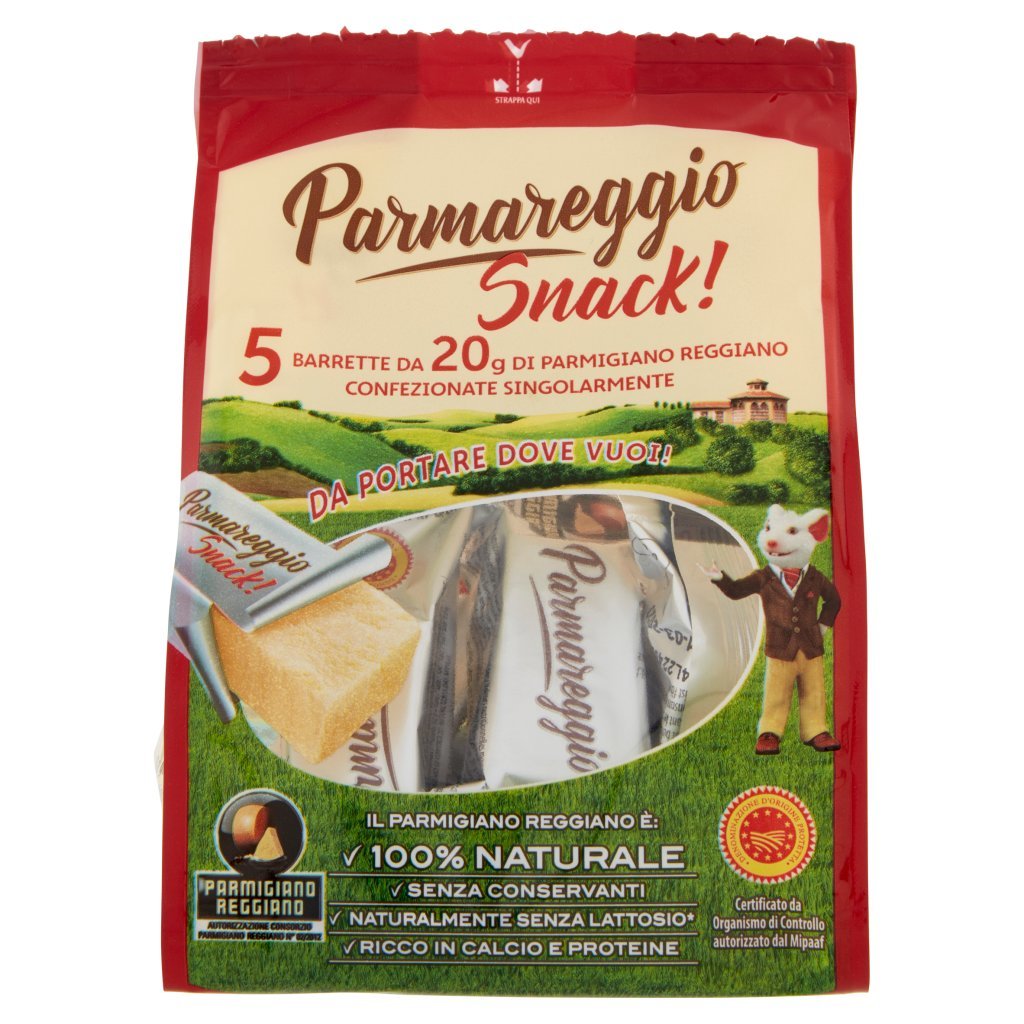 Parmareggio Snack! Parmigiano Reggiano Dop 5 x 20 g