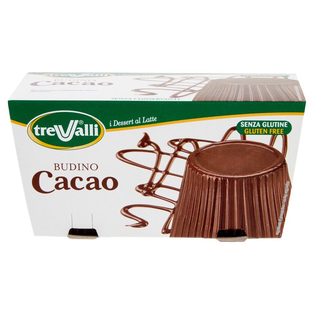 Trevalli I Dessert al Latte Budino Cacao 2 x 100 g