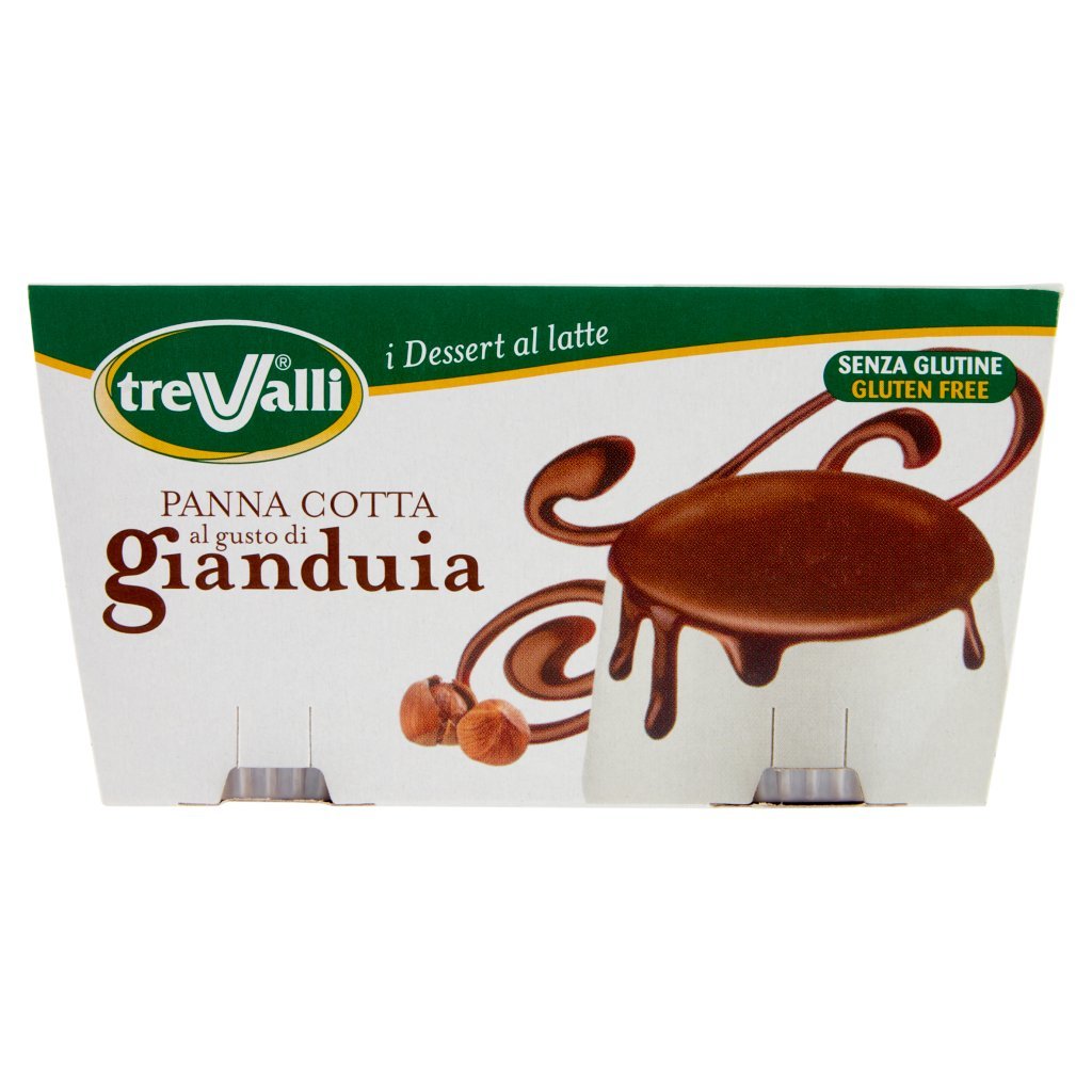 Trevalli I Dessert al Latte Panna Cotta al Gusto di Gianduia 2 x 100 g