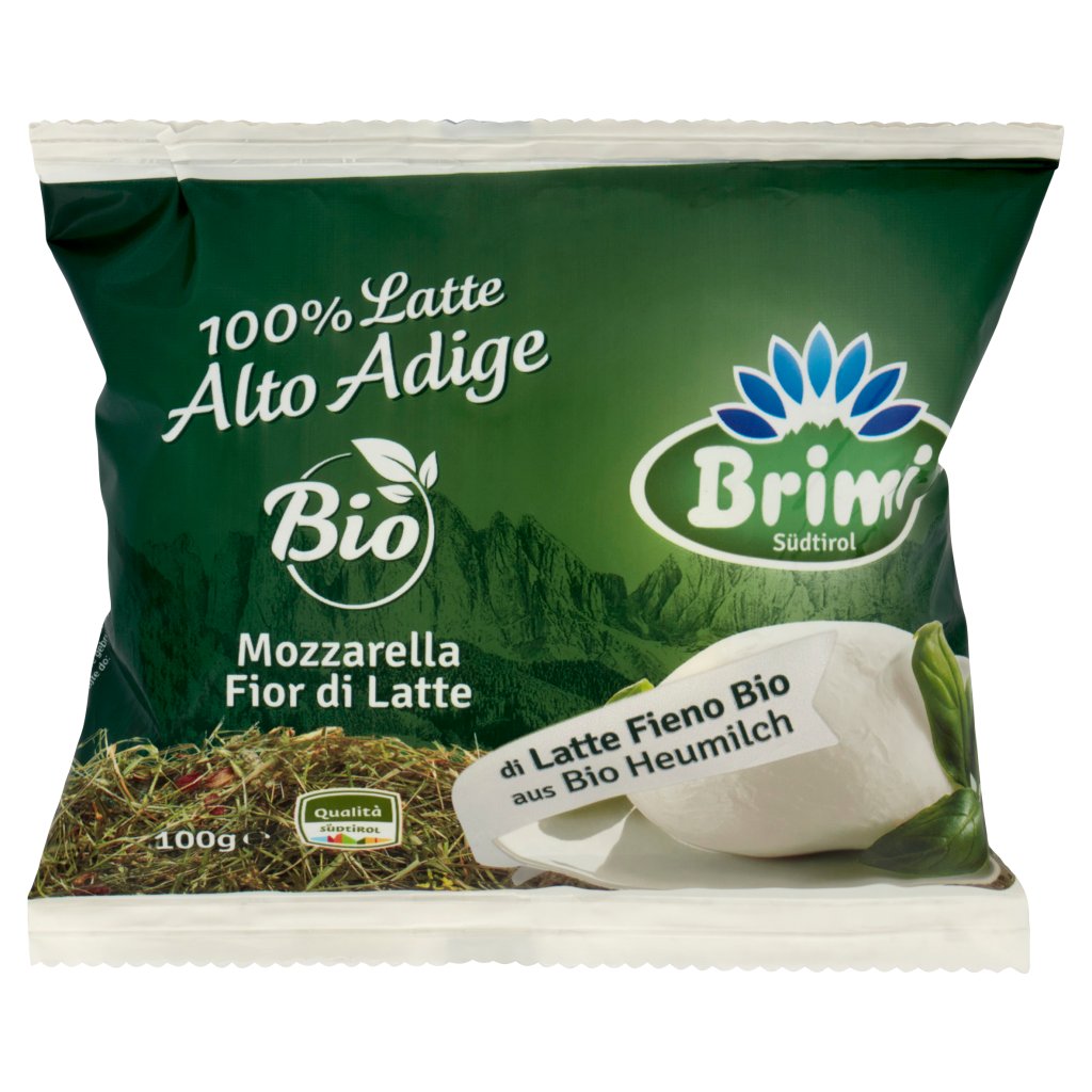 Brimi Bio Mozzarella Fior di Latte di Latte Fieno Bio 100 g