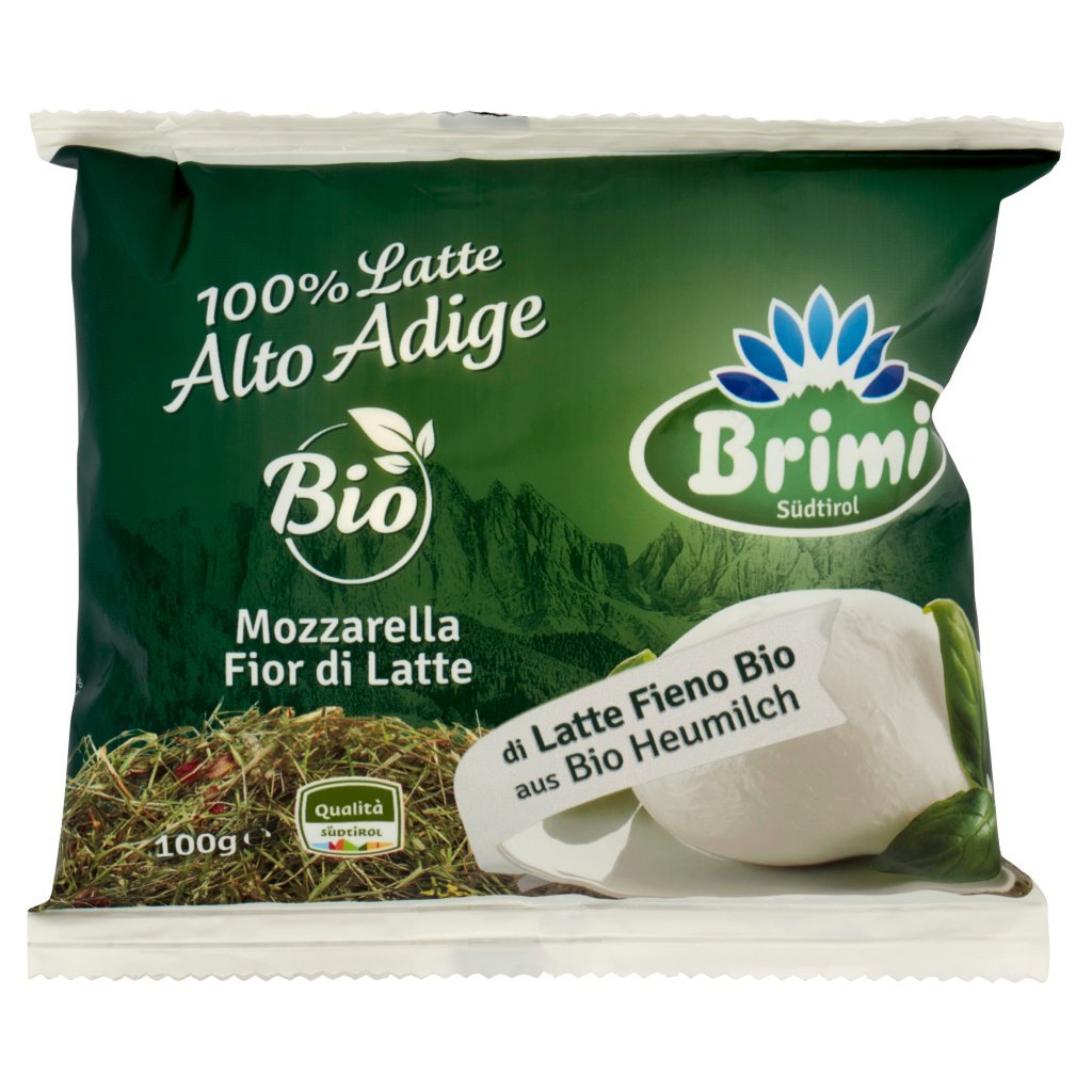 Brimi Bio Mozzarella Fior di Latte di Latte Fieno Bio 100 g