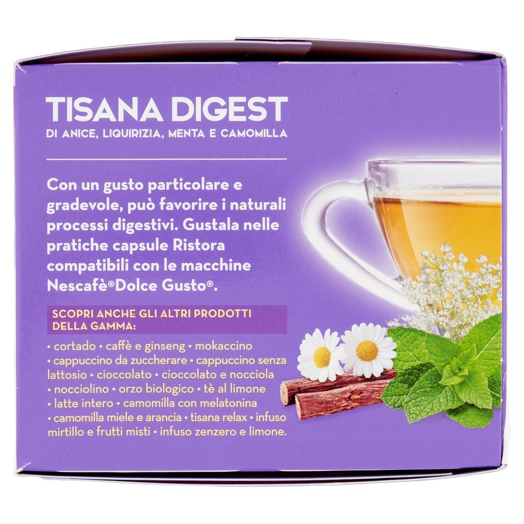 Ristora Tisana Digest Capsule Compatibili con Macchine Nescafè Dolce Gusto  10 x 2,5 g