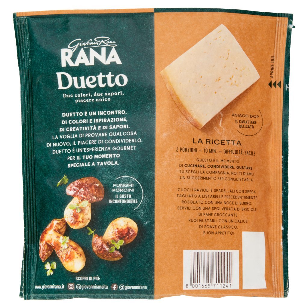 Giovanni Rana Duetto Funghi Porcini & Asiago Dop