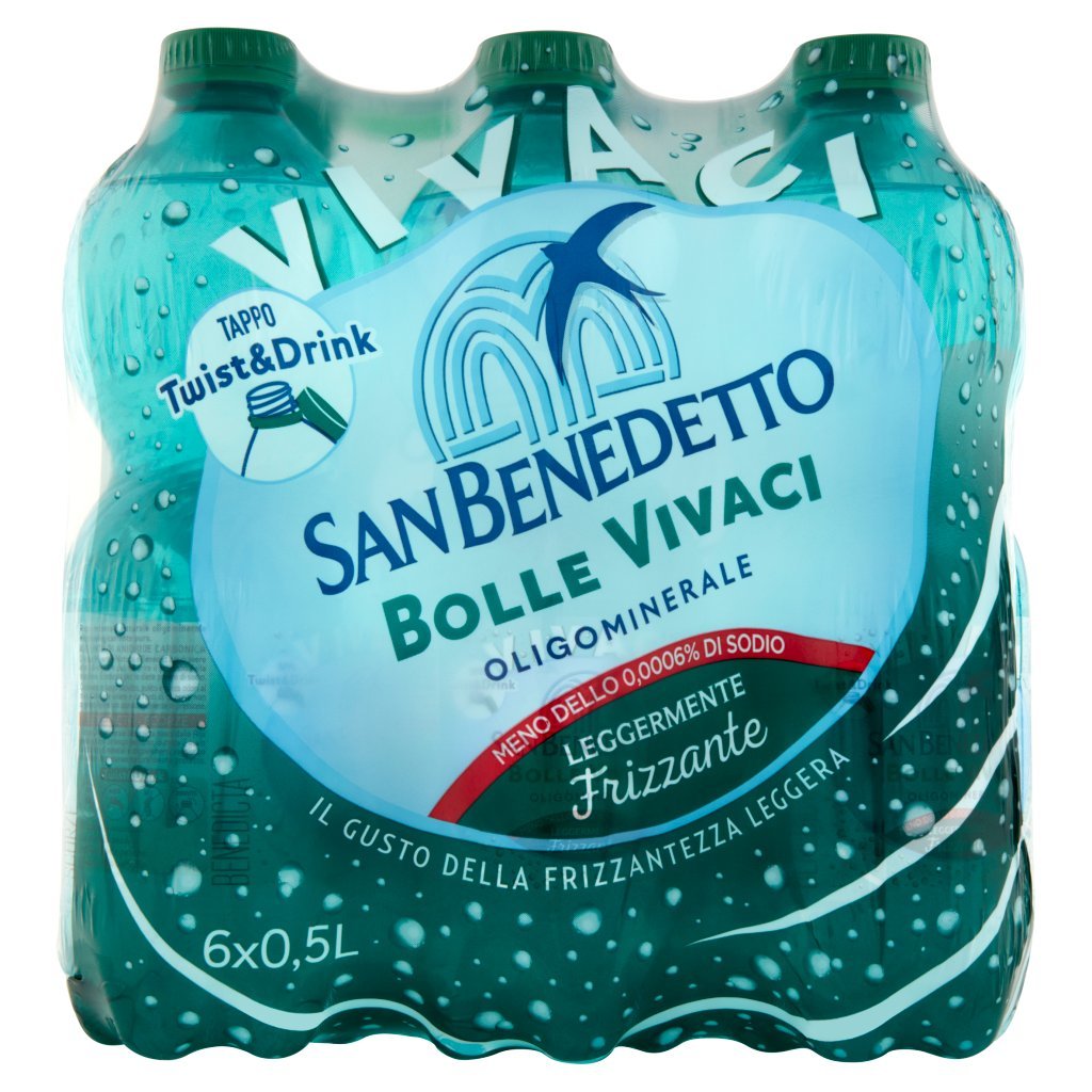 San Benedetto Acqua Minerale Benedicta Leggermente Frizzante 6 x 0,5 l
