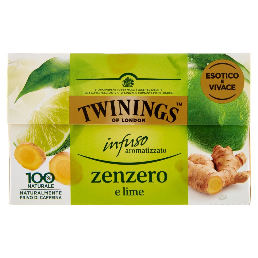 Twinings Infuso Aromatizzato Zenzero e Lime 20 x 1,5 g