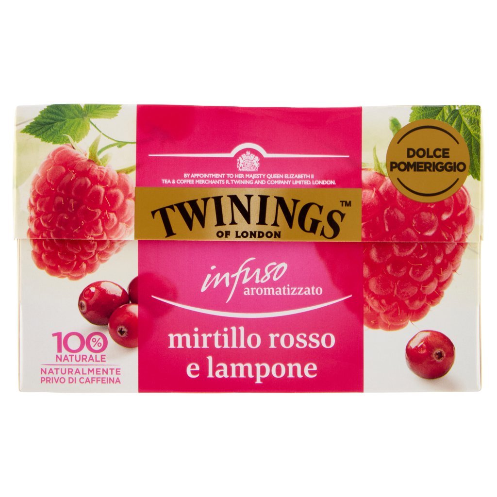 Twinings Infuso Aromatizzato Mirtillo Rosso e Lampone 20 x 2 g