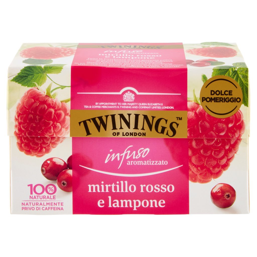 Twinings Infuso Aromatizzato Mirtillo Rosso e Lampone 20 x 2 g