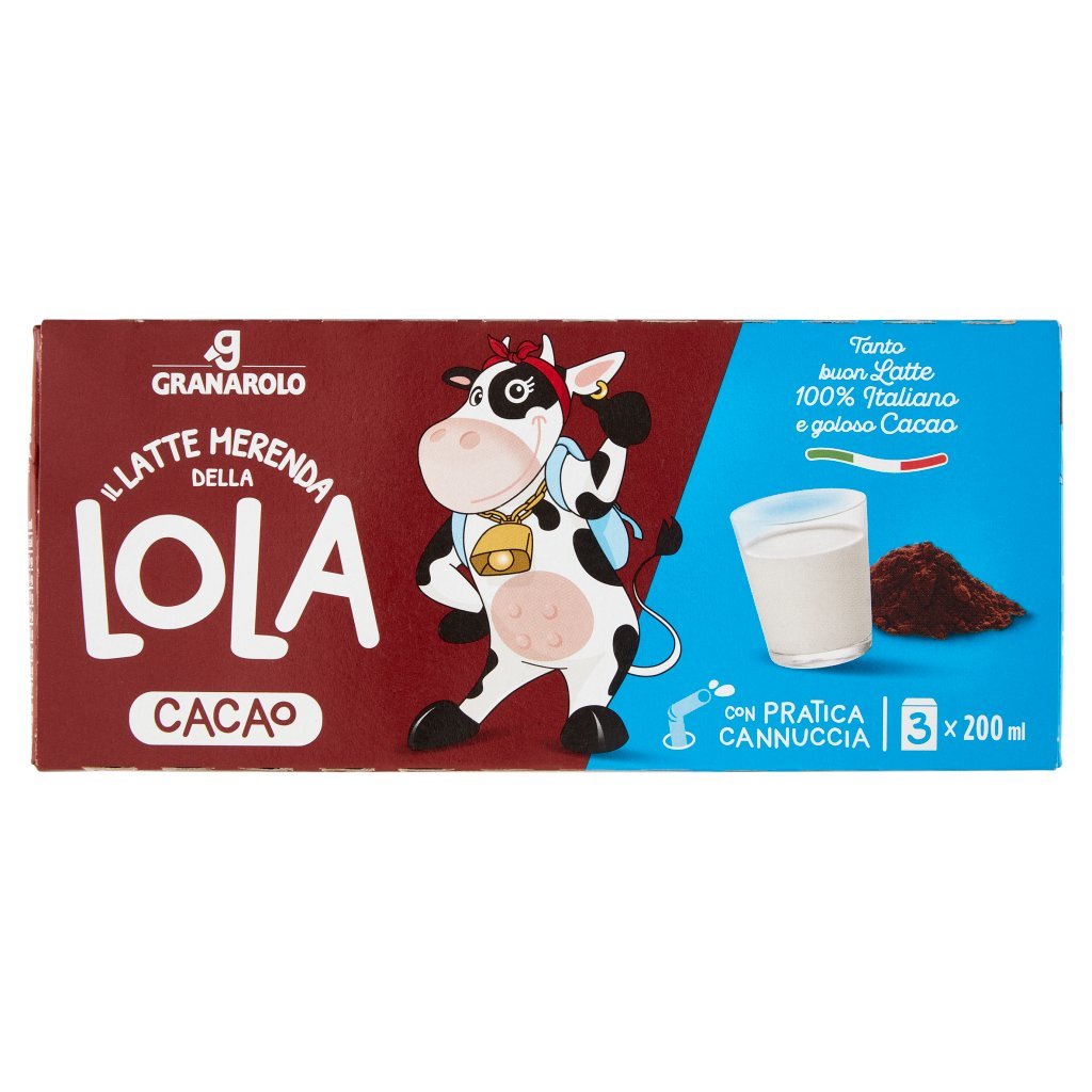 Granarolo Il Latte Merenda della Lola Cacao 3 x 200 Ml
