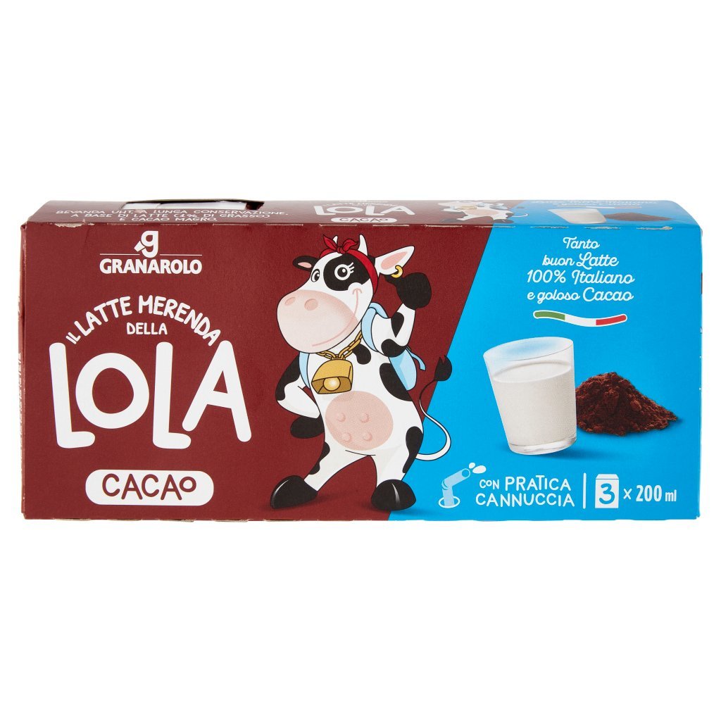 Granarolo Il Latte Merenda della Lola Cacao 3 x 200 Ml