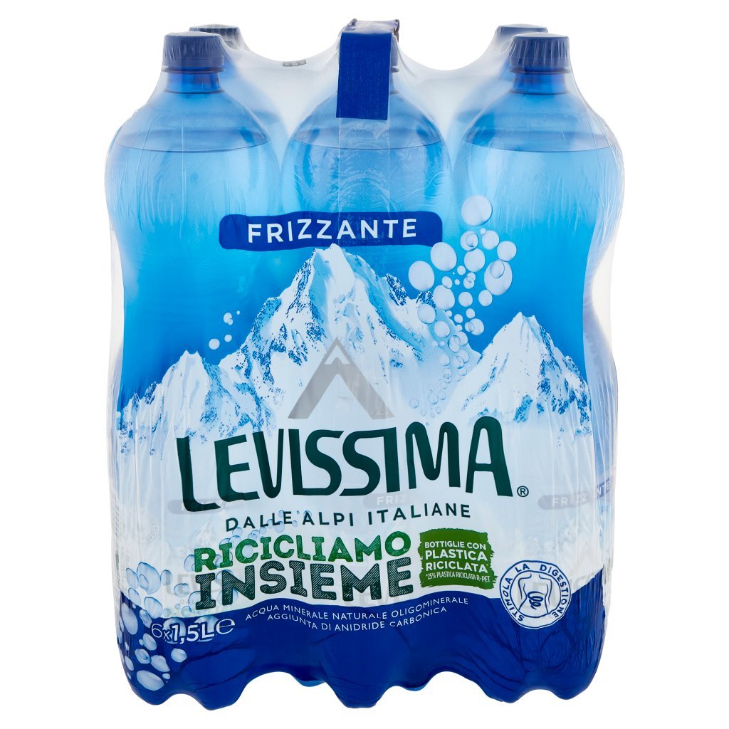 Levissima Acqua Frizzante R-pet 25% 6 x 1,5 l