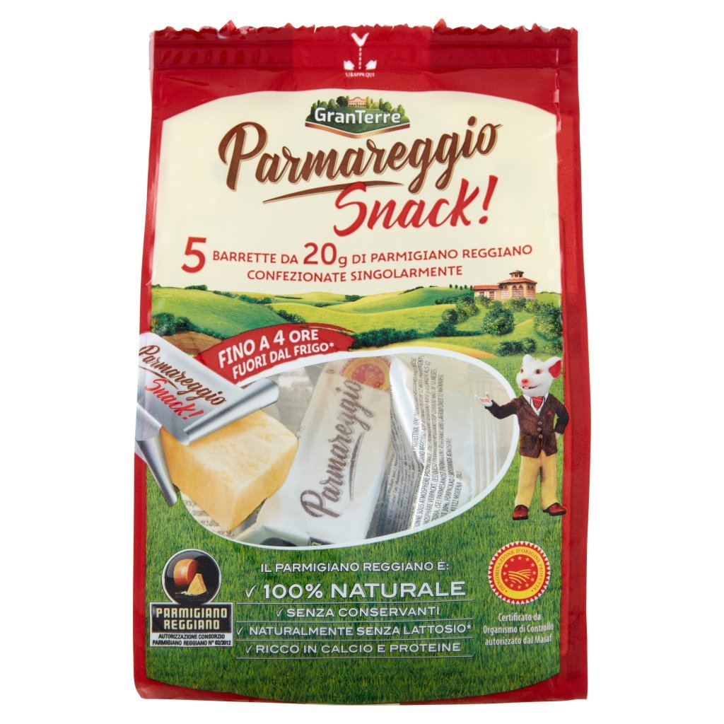 Parmareggio Snack! Parmigiano Reggiano Dop 5 x 20 g