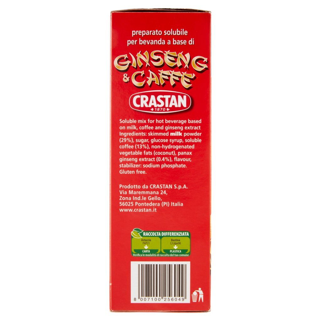 Crastan Preparato Solubile per Bevanda a Base di Ginseng & Caffè 4 x 20 g