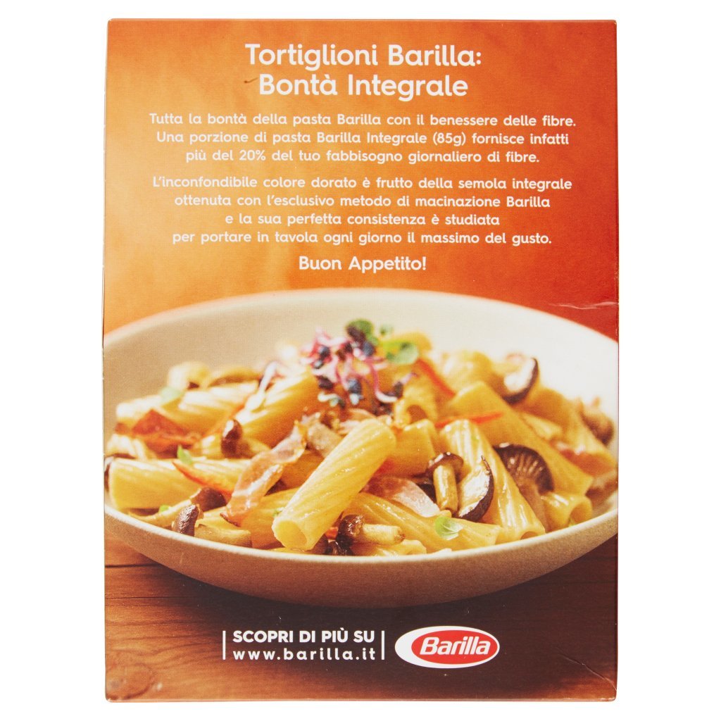Barilla Pasta Integrale Tortiglioni 100% Grano Italiano