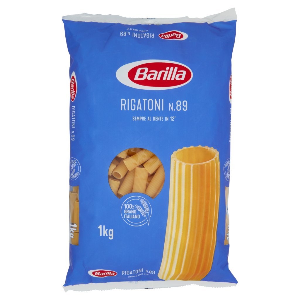 Barilla Pasta Rigatoni N.89 100% Grano Italiano Cello 1kg