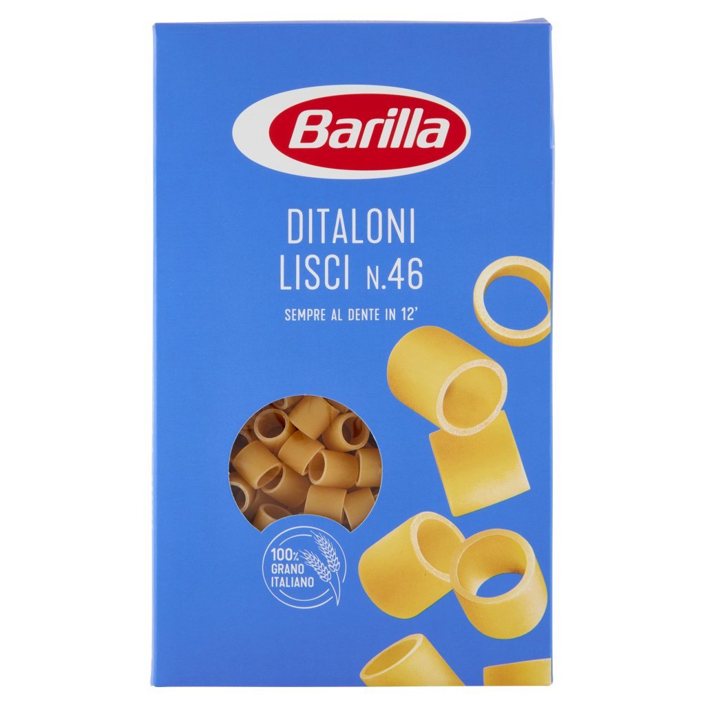 Barilla Pasta Ditaloni Lisci N.46 100% Grano Italiano