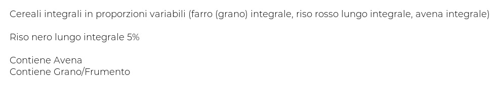 Barilla Cereali Integrali con Riso Nero Italiano Fonte di Fibre