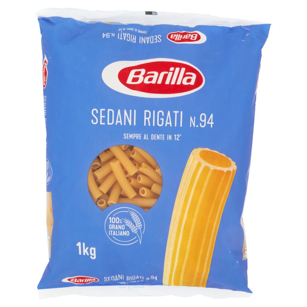Barilla Pasta Sedani Rigati N.94 100% Grano Italiano Cello 1 Kg