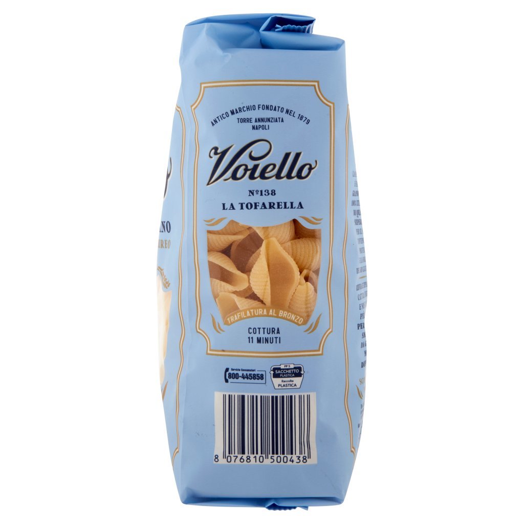 Voiello Pasta la Tofarella N°138 Grano Aureo 100% Italiano Trafilata Bronzo