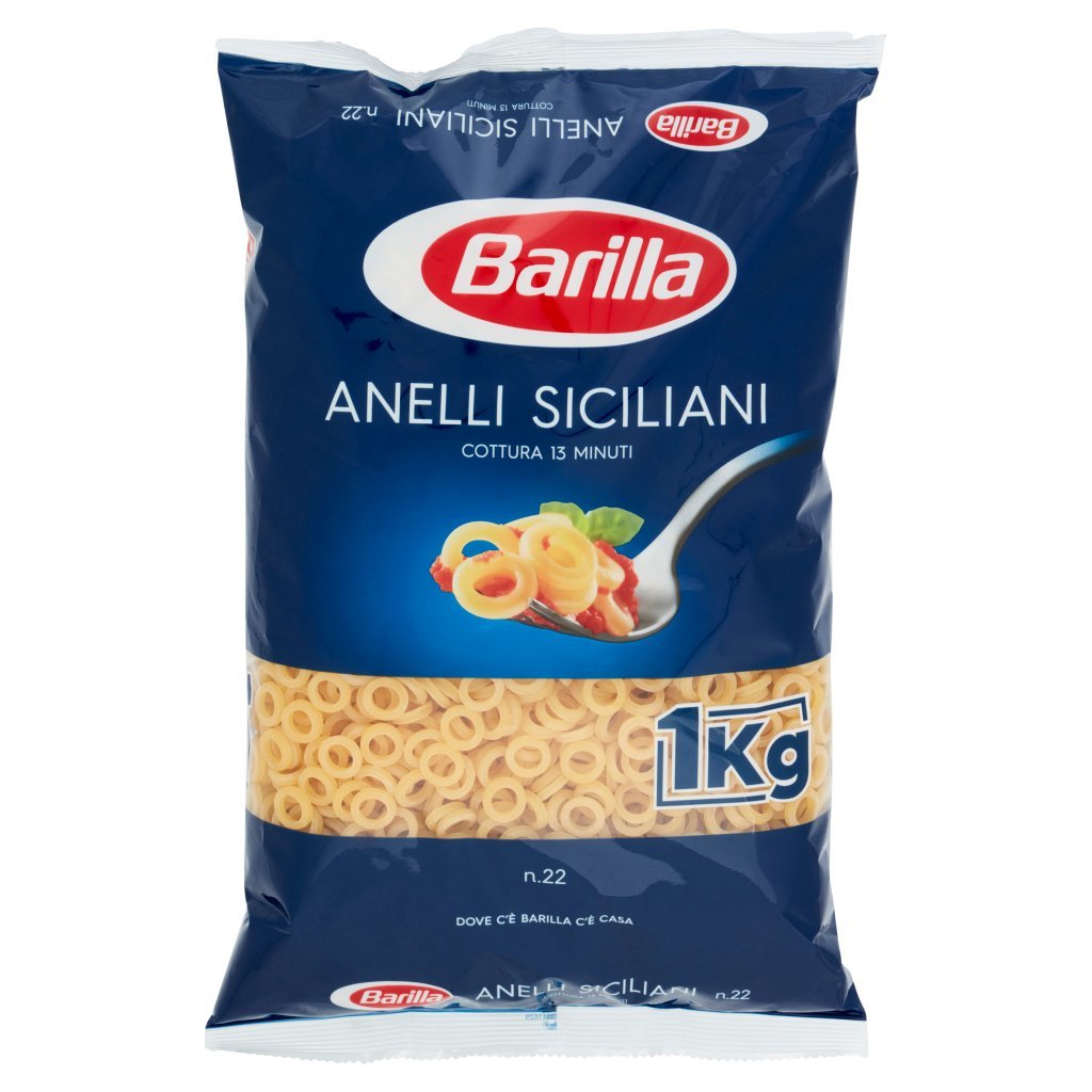 Barilla Anelli Siciliani 100% Grano Italiano Cello 1 Kg