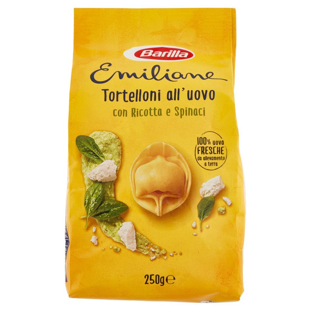Barilla Emiliane Tortelloni Pasta all'Uovo Ripiena con Ricotta e Spinaci