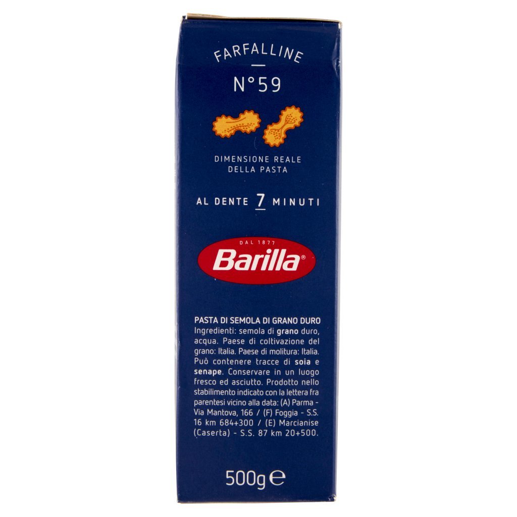 Barilla Pasta Farfalline N.59 100% Grano Italiano