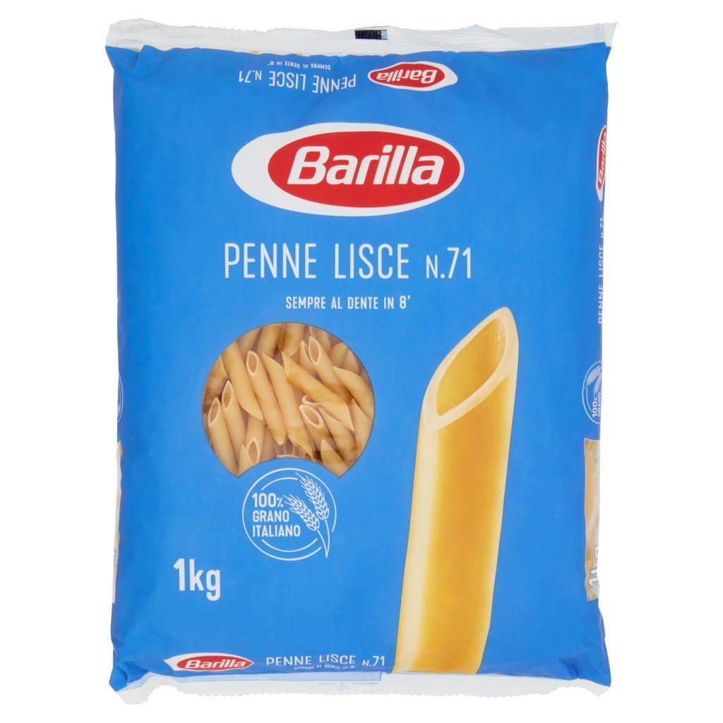 Barilla Pasta Penne Lisce N.71 100% Grano Italiano Cello 1kg