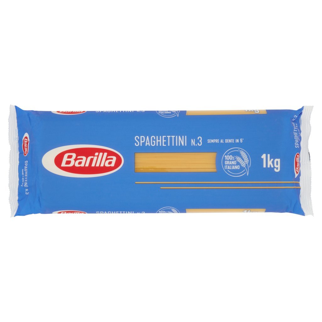 Barilla Pasta Spaghettini N.3 100% Grano Italiano Cello 1 Kg
