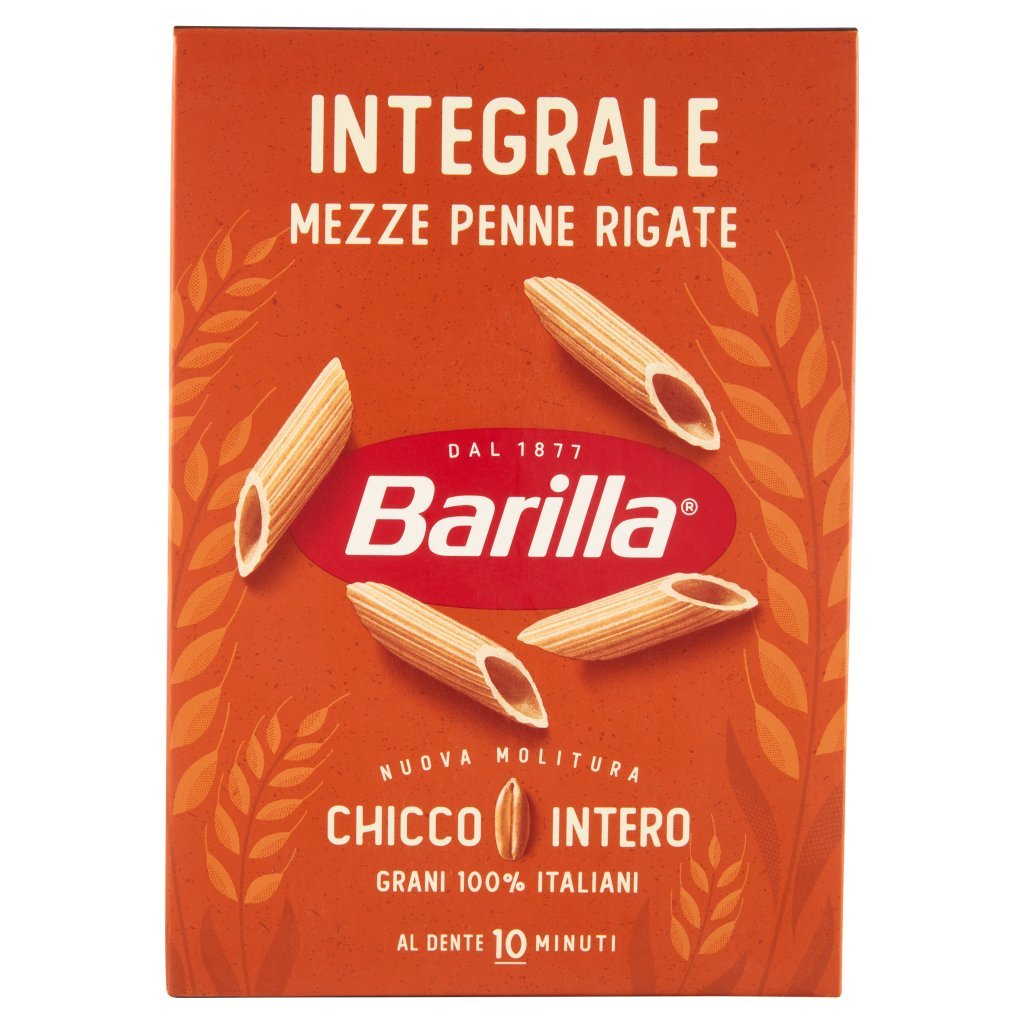 Barilla Pasta Integrale Mezze Penne Rigate 100% Grano Italiano