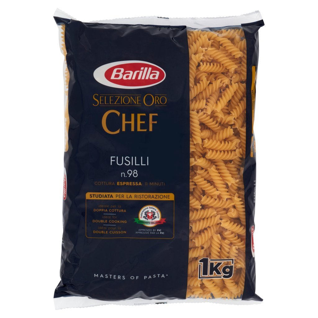 Barilla For Professionals Fusilli Pasta Corta Food Service Selezione Oro Chef 1 Kg