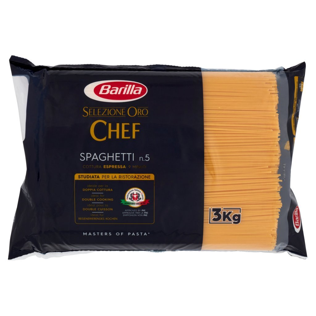 Barilla For Professionals Spaghetti Pasta Lunga Food Service Selezione Oro Chef 3 Kg
