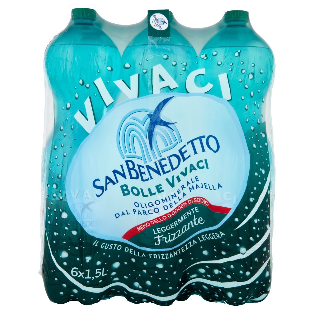 San Benedetto Acqua Minerale dal Parco della Majella Fonte Primavera Leggermente Frizzante 6 x 1,5l