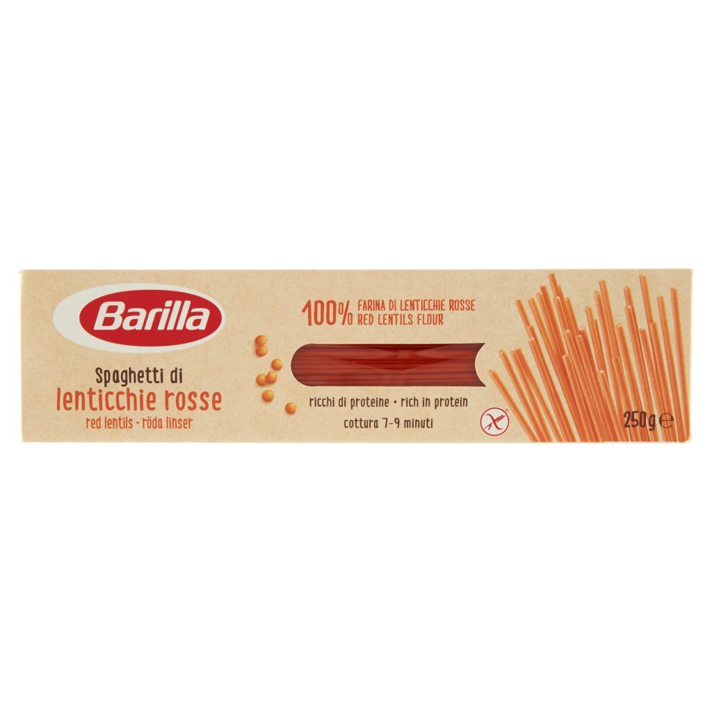 Barilla Pasta ai Legumi Spaghetti di Lenticchie Rosse 100% Farina di Legumi