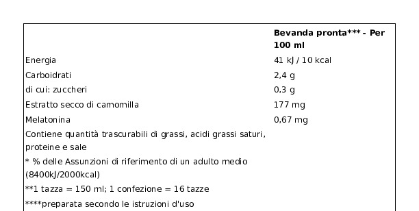 Sognid'oro Le Camomille Melatonina Bustine 16 x 4 g