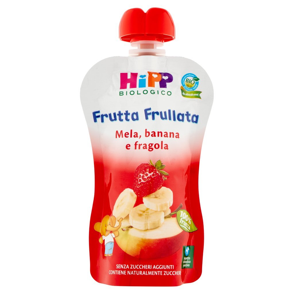 Hipp Biologico Frutta Frullata Mela, Banana e Fragola