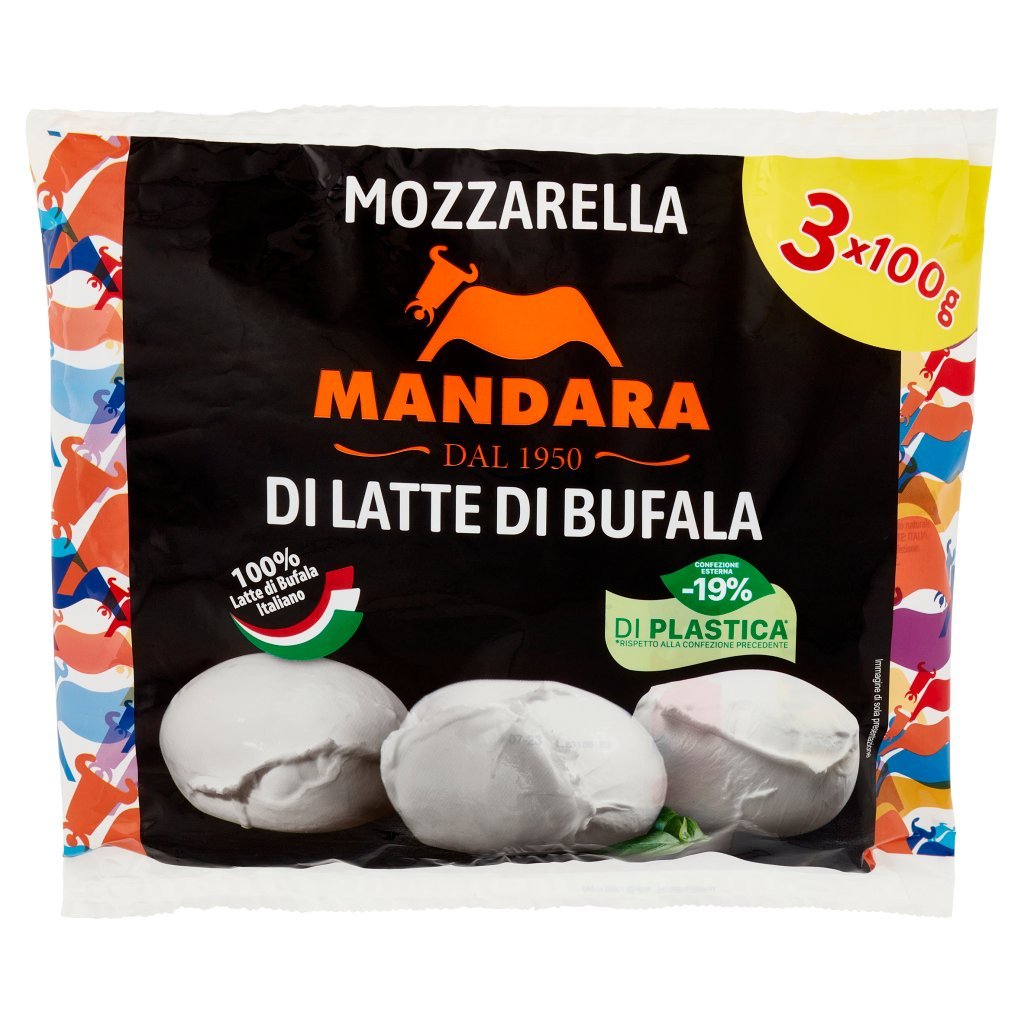 Mandara Mozzarella di Latte di Bufala 3 x 100 g
