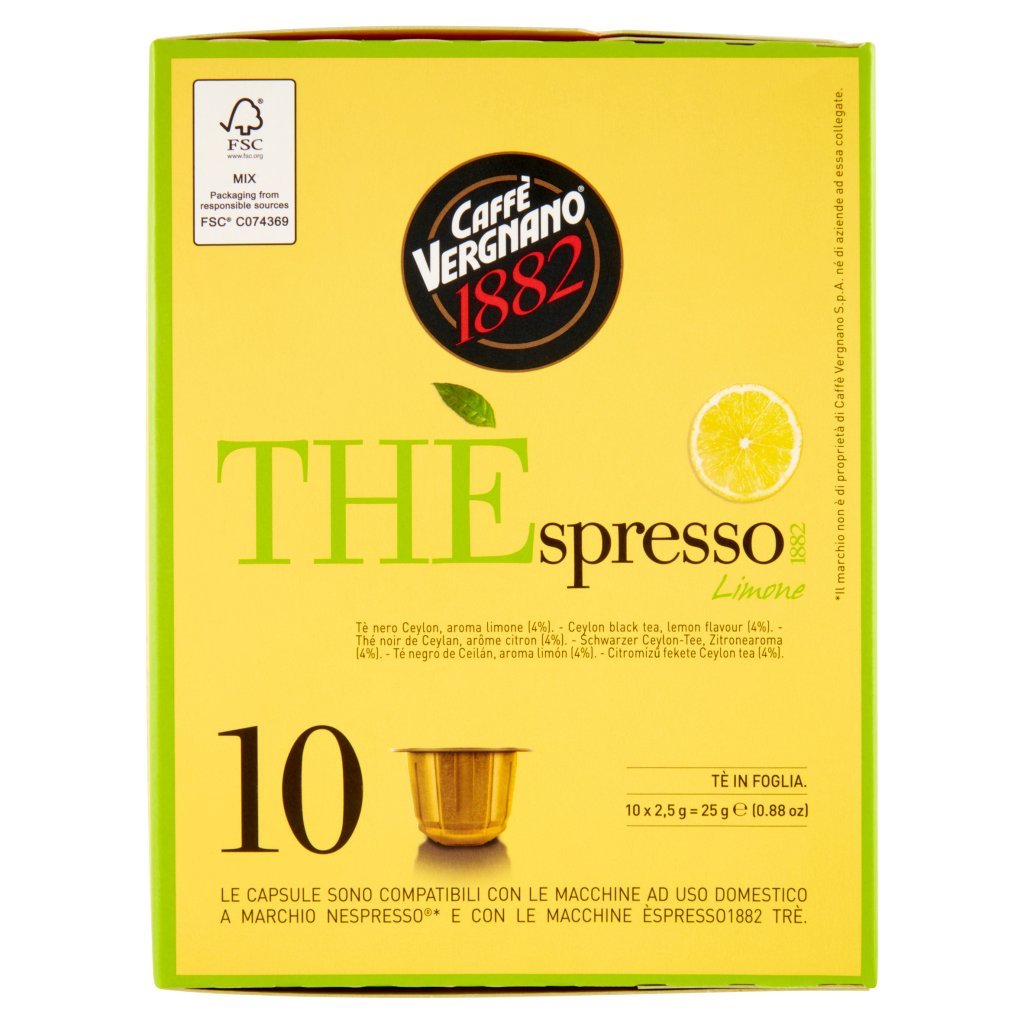 Caffè Vergnano 1882 Thèspresso1882 Limone Capsule 10 x 2,5 g