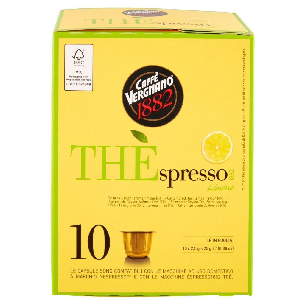 Caffè Vergnano 1882 Thèspresso1882 Limone Capsule 10 x 2,5 g