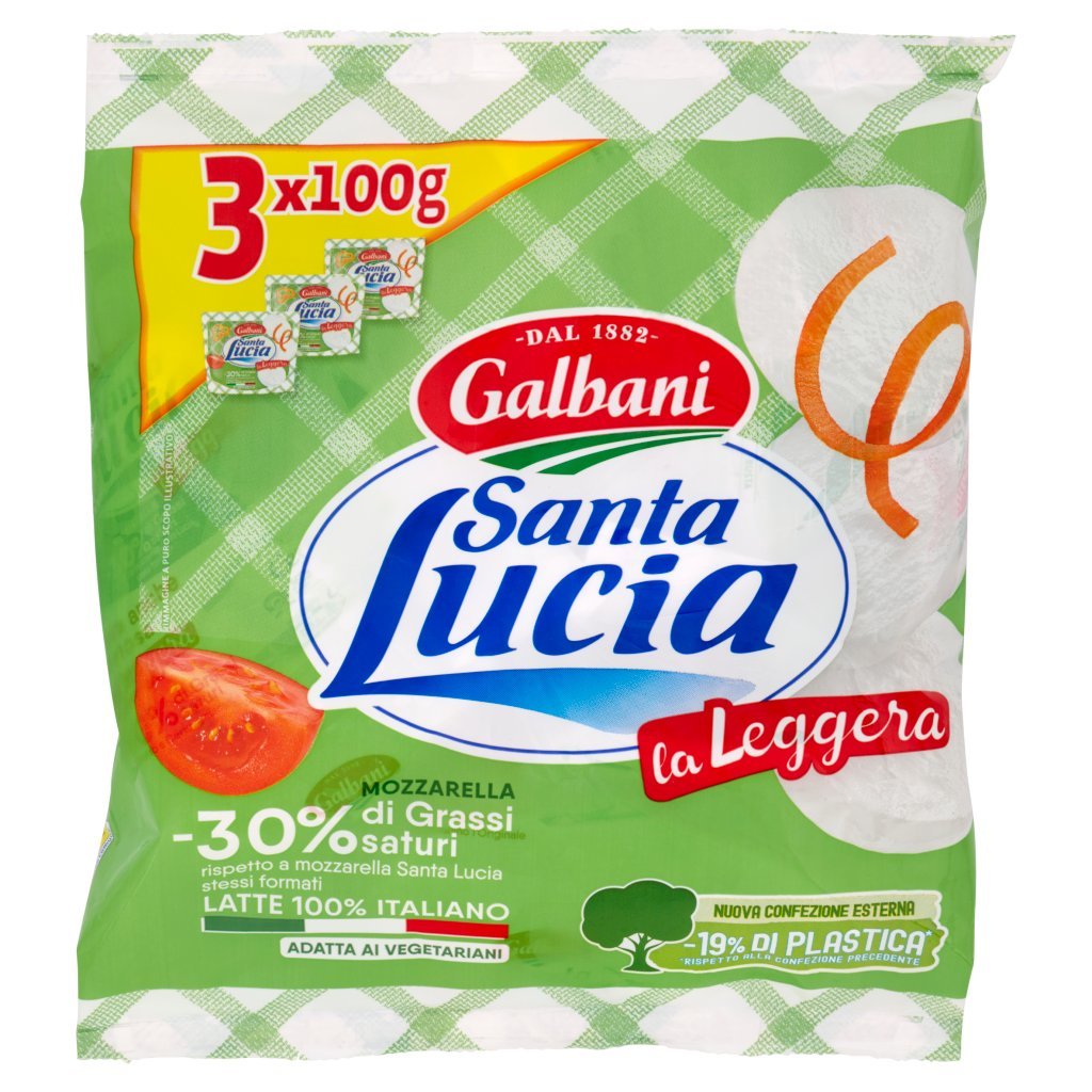 Galbani Santa Lucia Mozzarella la Leggera 3 x 100 g