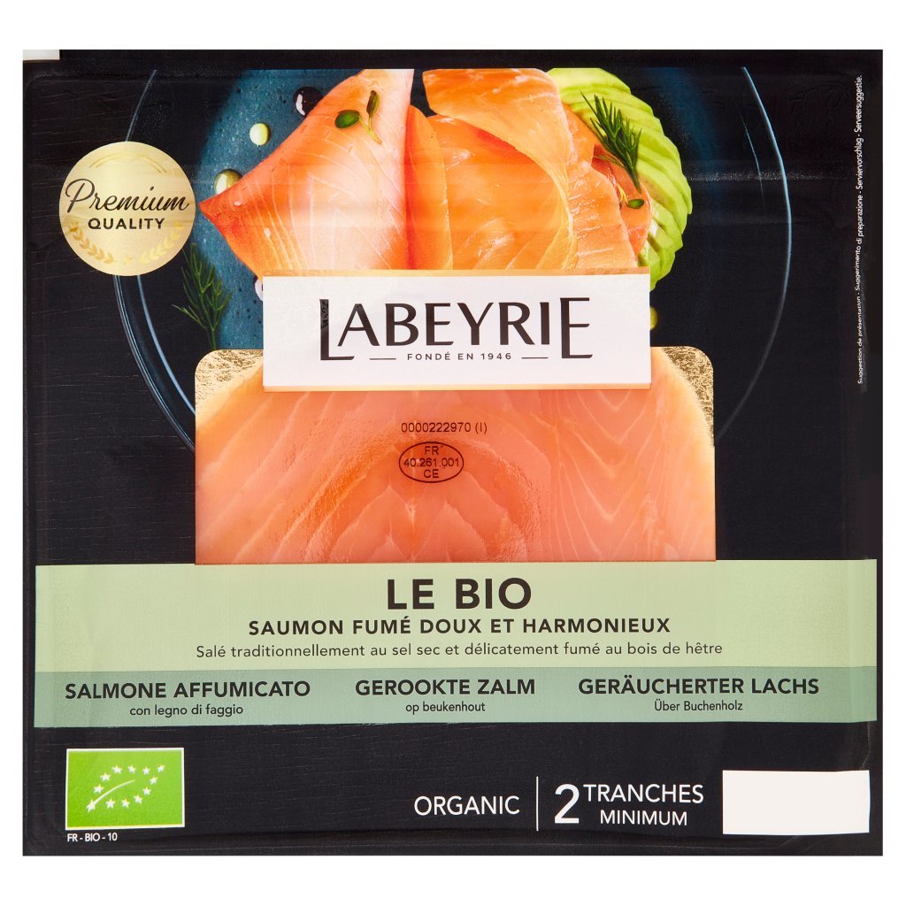 Labeyrie Il Biologico Salmone Affumicato Gusto Dolce e Armonioso