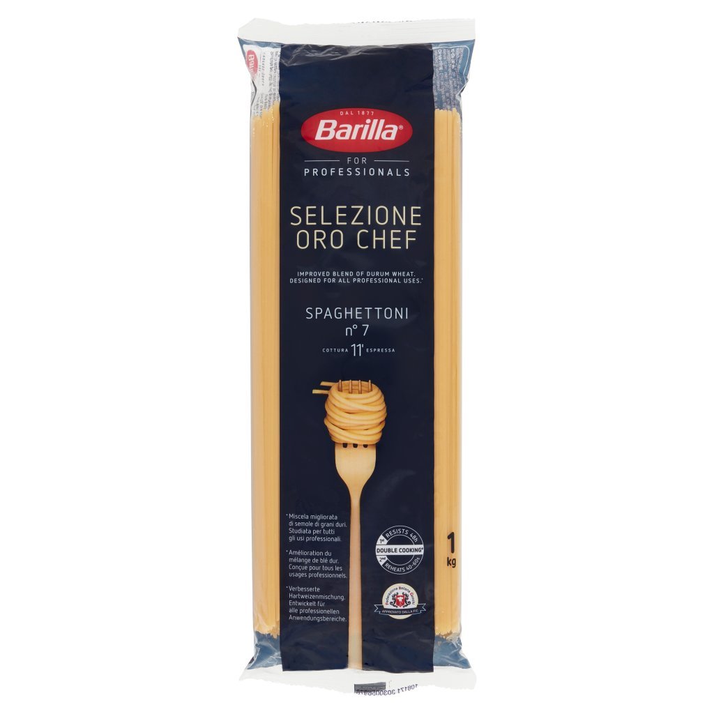Barilla For Professionals Spaghettoni Pasta Lunga Food Service Selezione Oro Chef 1kg