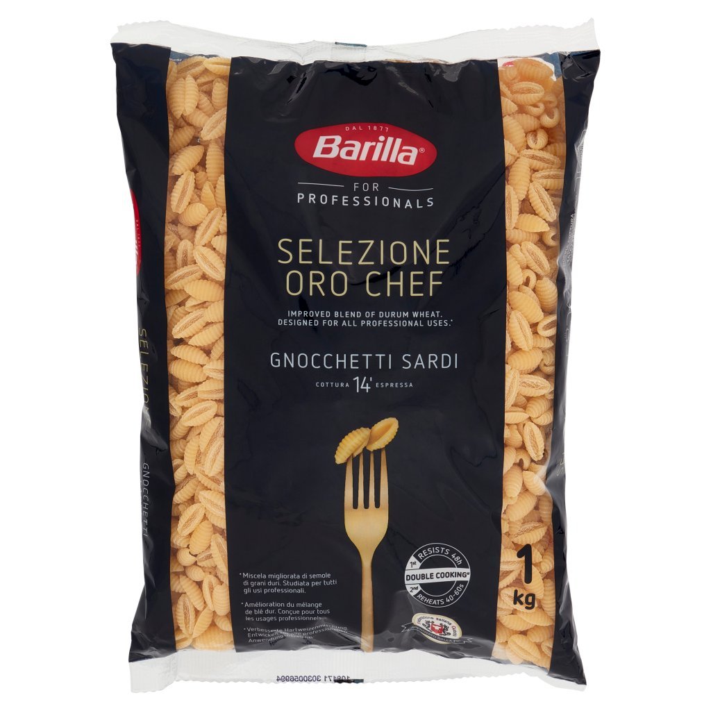 Barilla For Professionals Gnocchetti Sardi Pasta Corta Food Service Selezione Oro Chef 1kg