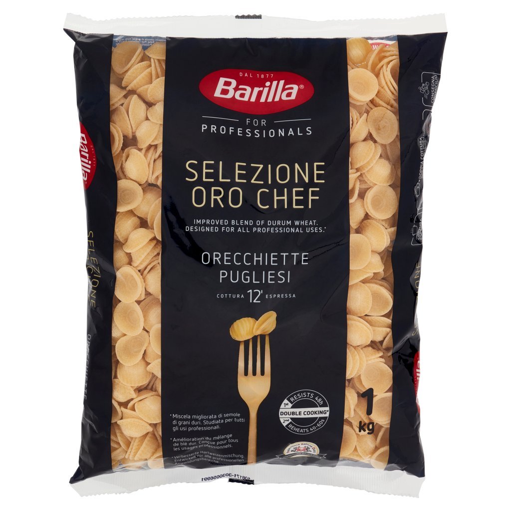 Barilla For Professionals Orecchiette Pugliesi Pasta Corta Food Service Selezione Oro Chef 1kg