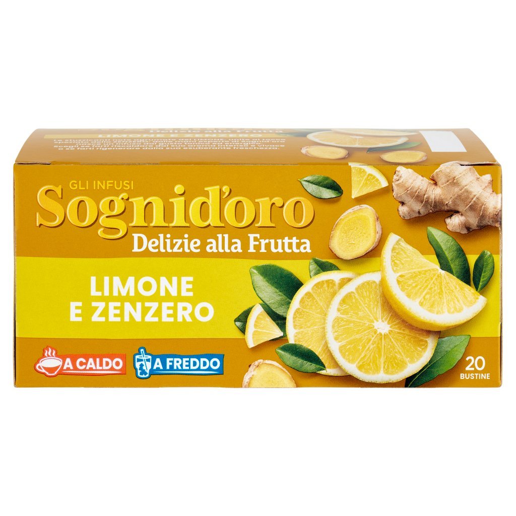 Sognid'oro Gli Infusi Delizie alla Frutta Limone e Zenzero Bustine 20 x 2 g