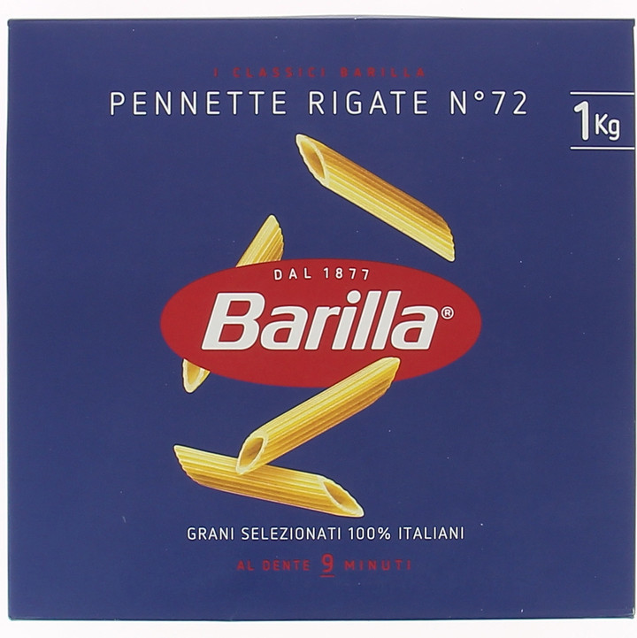 Barilla 72 Bar.Pennette Rigate Kg 1