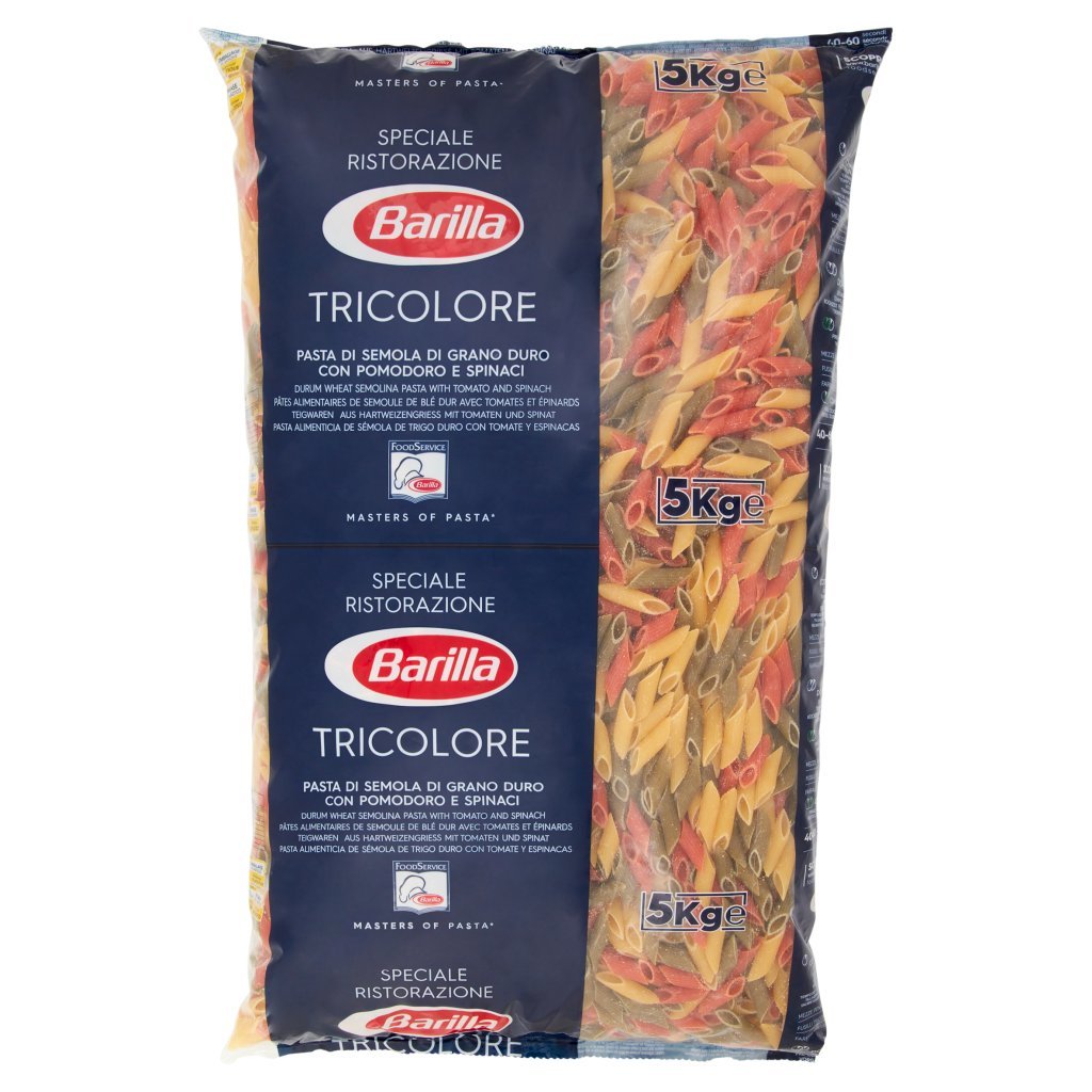 Barilla For Professionals Mezze Penne Rigate Tricolore Pasta Specialità Catering Foodservice