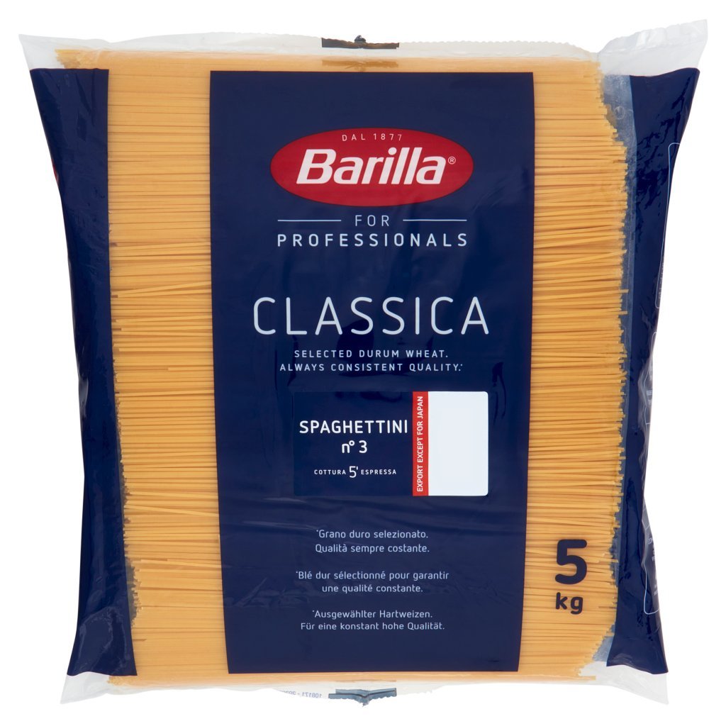 Barilla For Professionals Spaghettini N°3 Pasta Classica Lunga Catering Foodservice