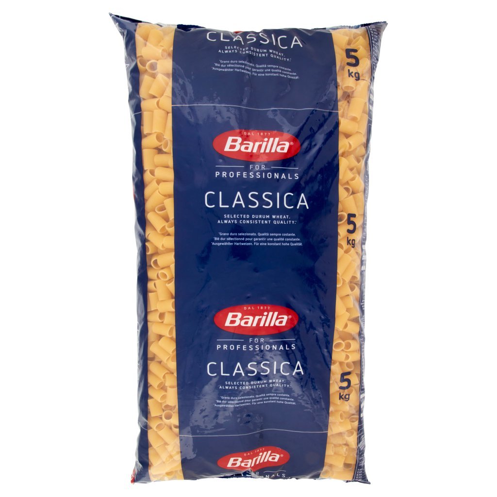 Barilla For Professionals Mezze Maniche Rigate N°84 Pasta Classica Corta Catering Foodservice