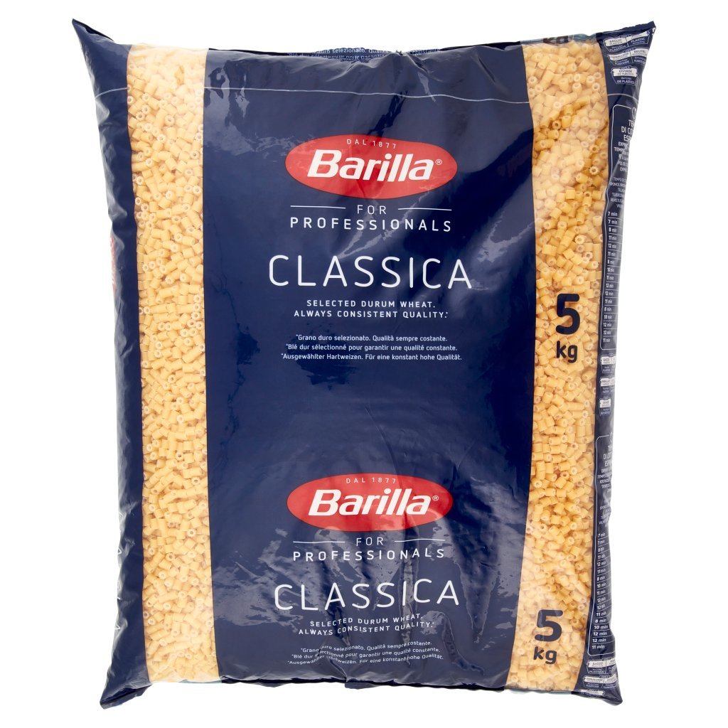 Barilla For Professionals Ditalini Rigati N°47 Pasta Classica Corta Catering Foodservice