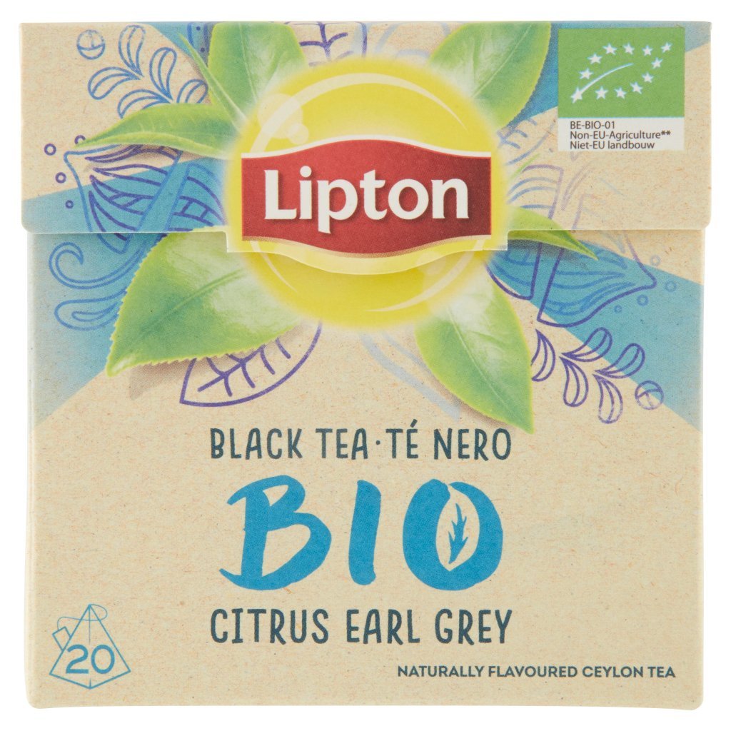 Lipton Té Nero Bio Citrus Earl Grey 20 Filtri