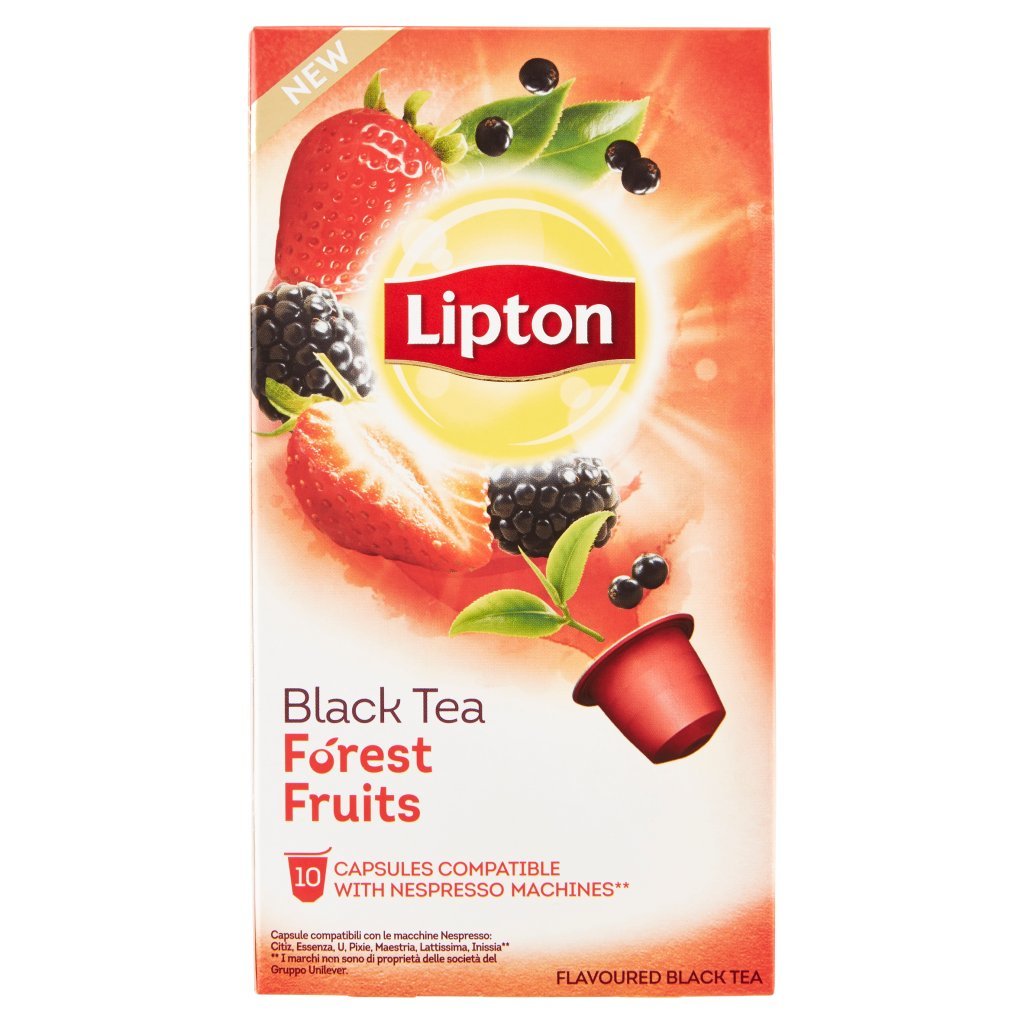 Lipton Black Tea Fòrest Fruits 10 Capsule